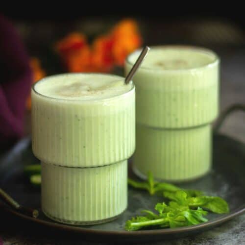 5 Minutes Cucumber Lassi - Sandhya's Kitchen