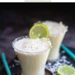 coconut limeade with text overlay for pinterest
