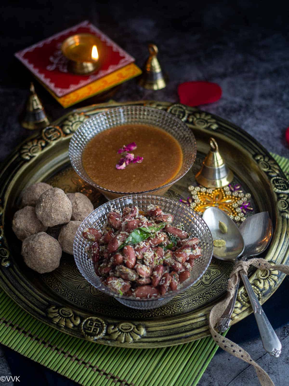 rajma sundal and millet thengai payasam