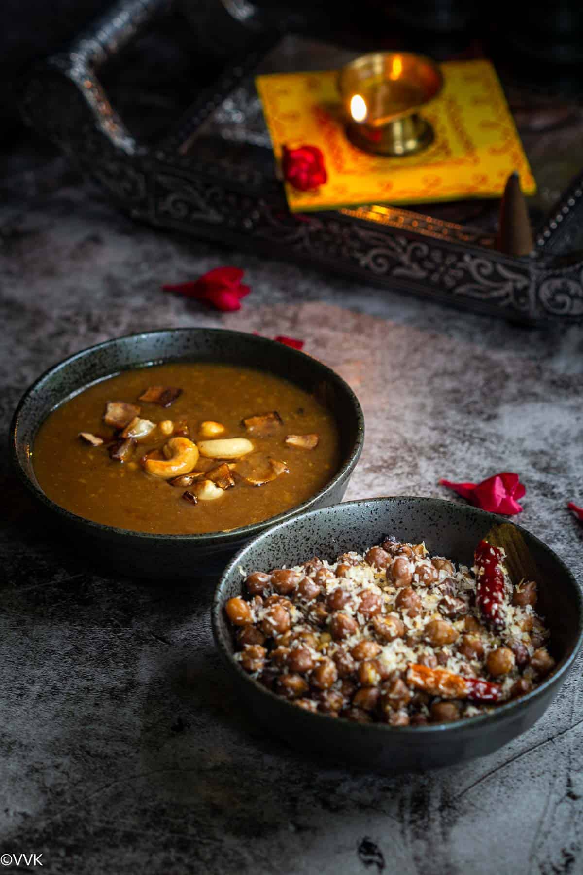 chickpeas and moong dal payasam