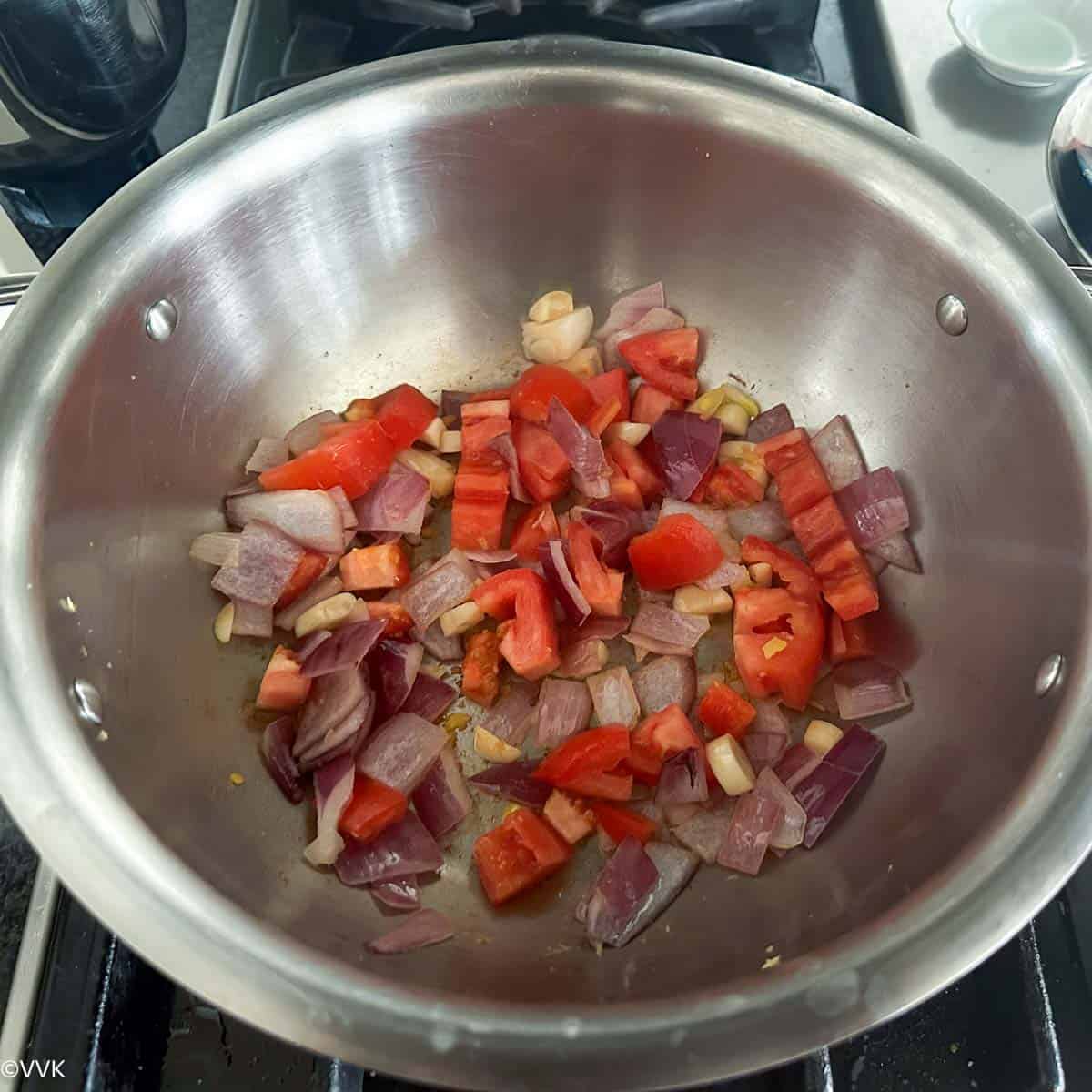sauteing tomatoes
