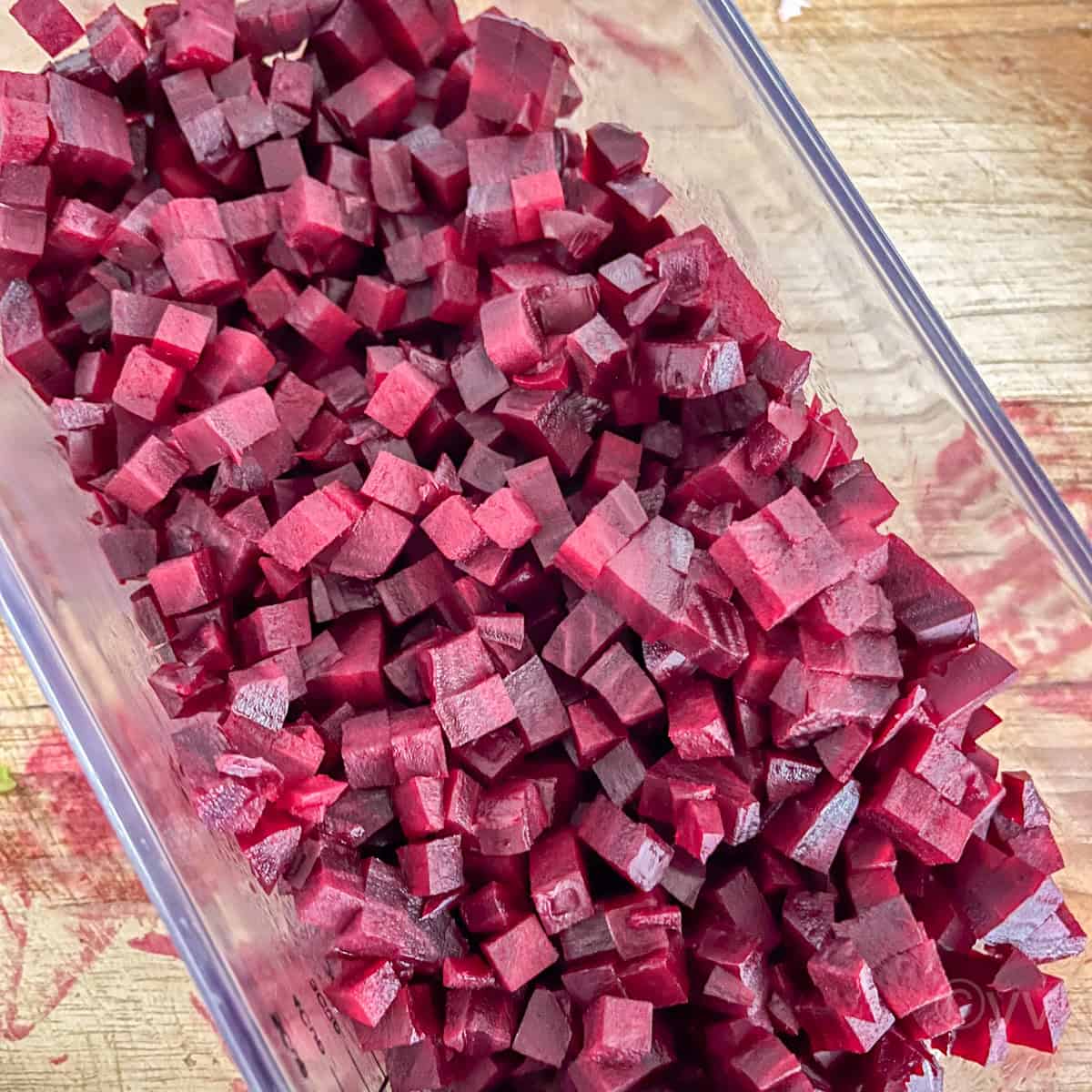 chopped beets