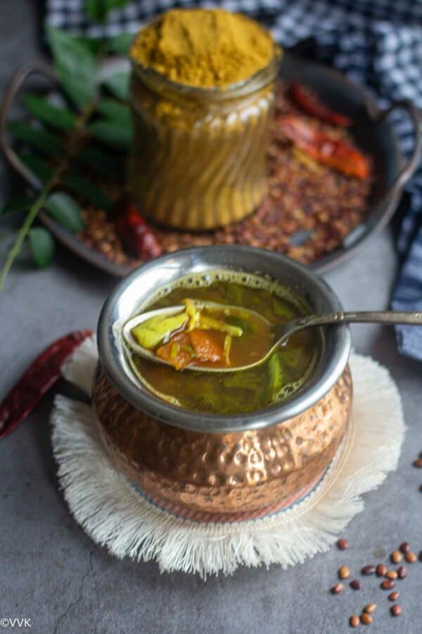 Delicious Kollu Rasam Recipe with Homemade Rasam Podi