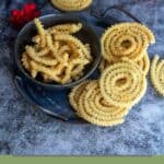 butter murukku with text overlay for pinterest