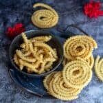 square image of butter murukku