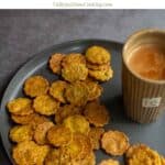 Baked methi mathri with text overlay for pinterest