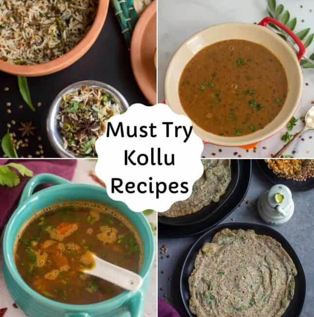 square image of collage of horsegram recipes