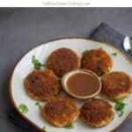 aloo tikki with text overlay for pinterest