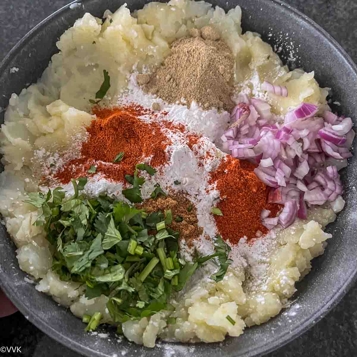 mashed potatoes with all ingredients added