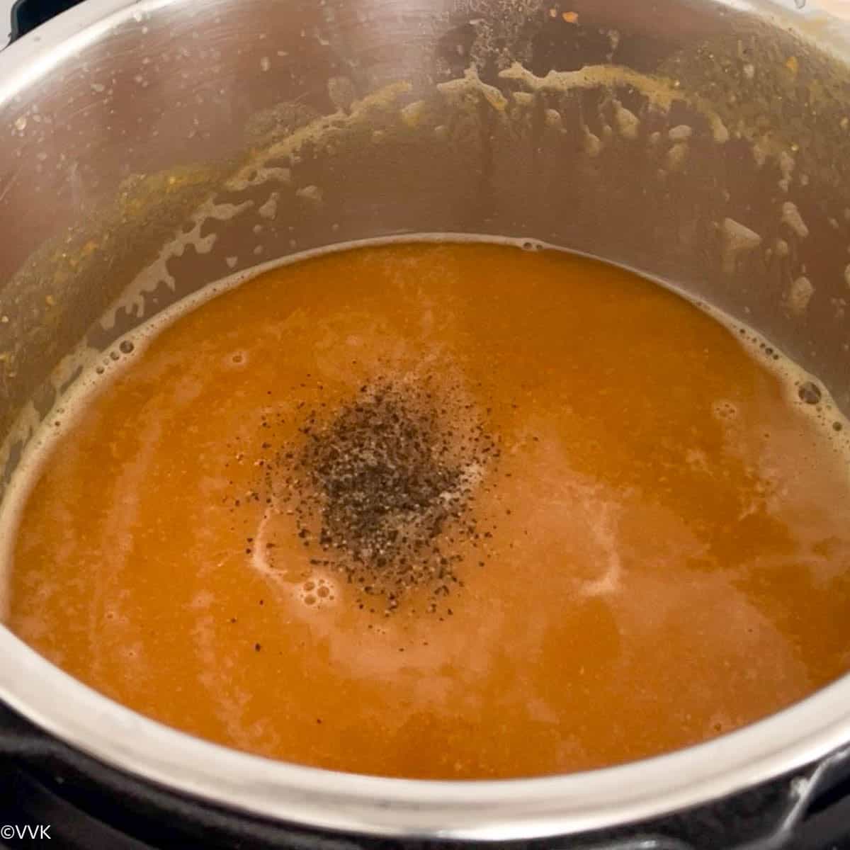 adding salt and pepper if required