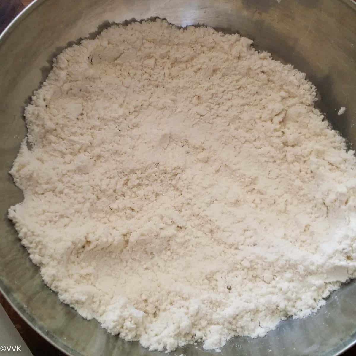 oil coated samosa dough mix