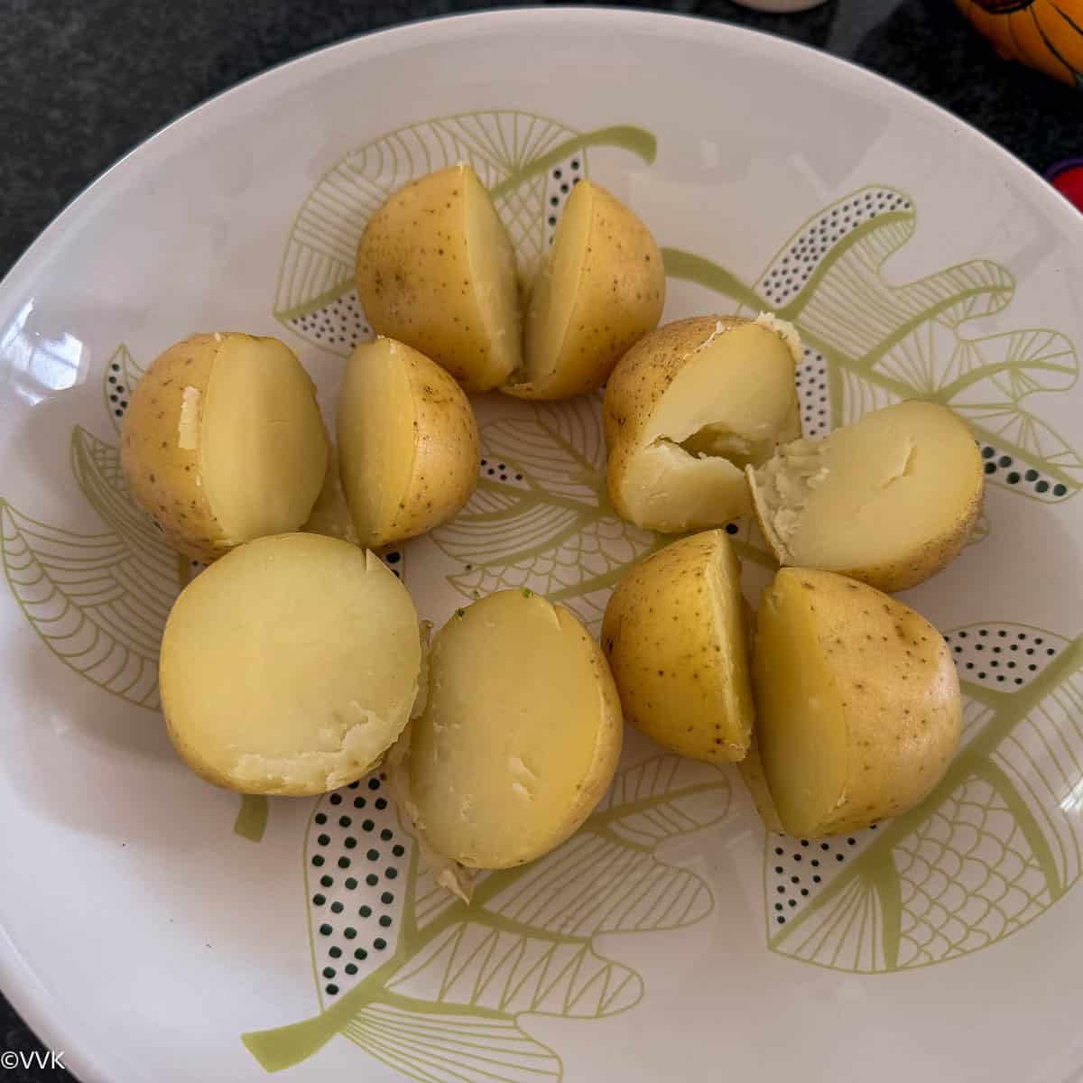 pressure cooked potatoes cooling