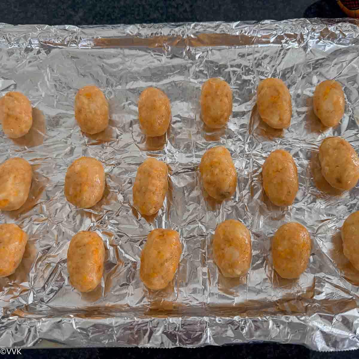 shaped tater tots