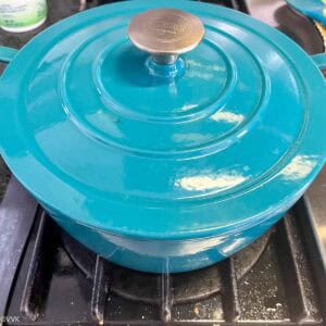 covering and cooking the biryani