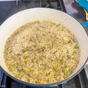 cooked biryani and letting it sit