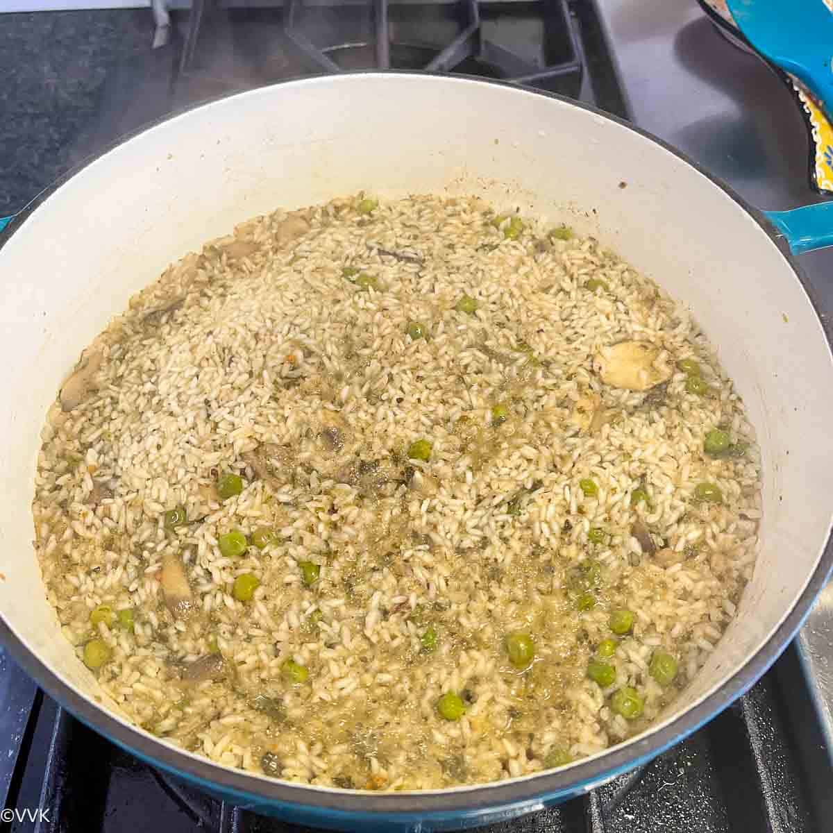 cooked biryani and letting it sit