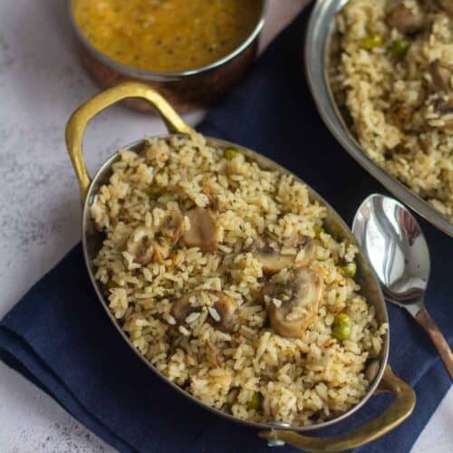 square image of veg thalappakatti biryani