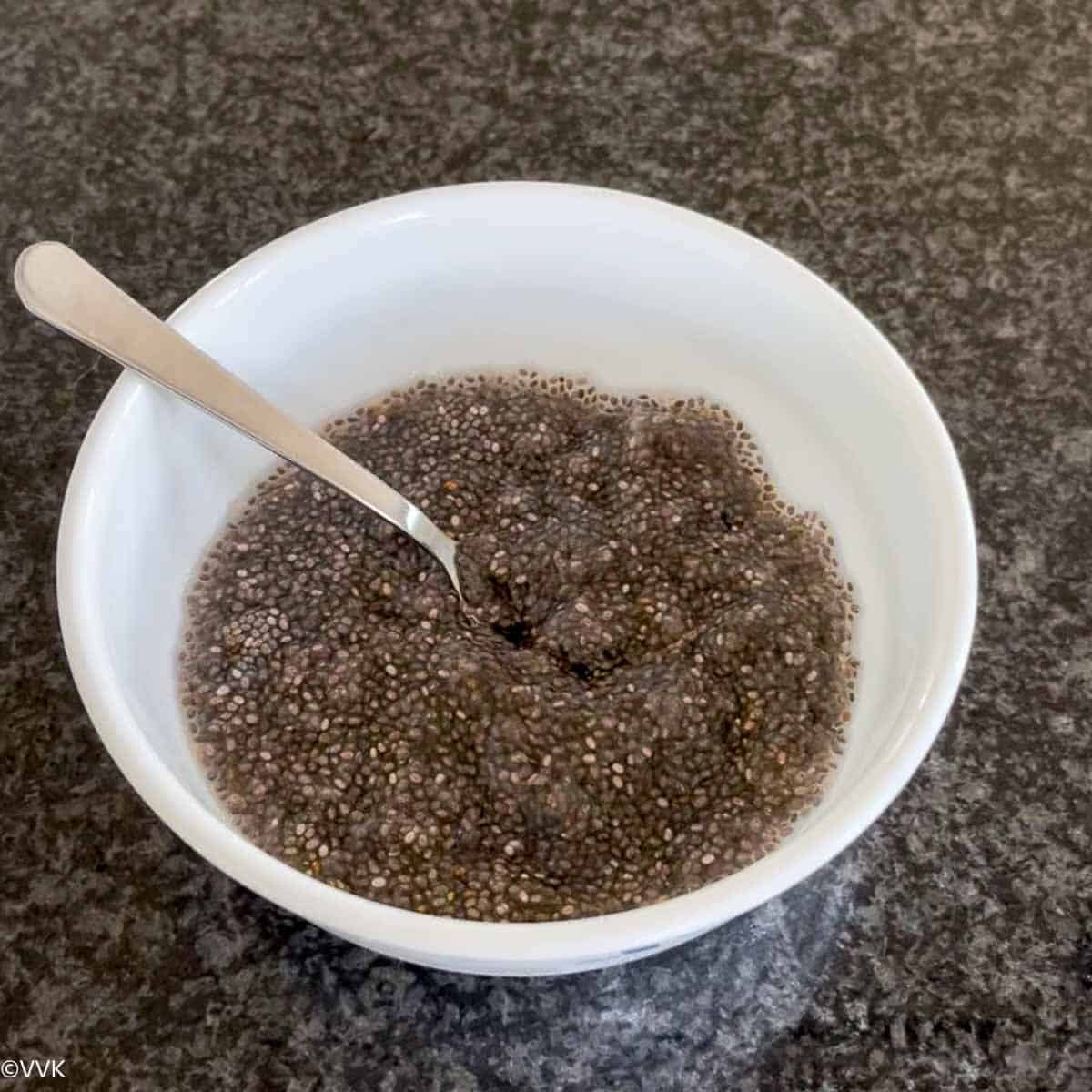 soaked chia seeds