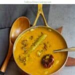drumstick sambar with text overlay for pinterest