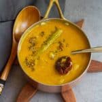 close up shot of drumstick sambar