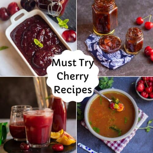 cherry recipe collage square image