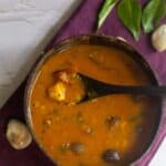 palakottai sambar with text overlay for pinterest