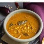 kathirikai kuzhambu with text overlay for pinterest